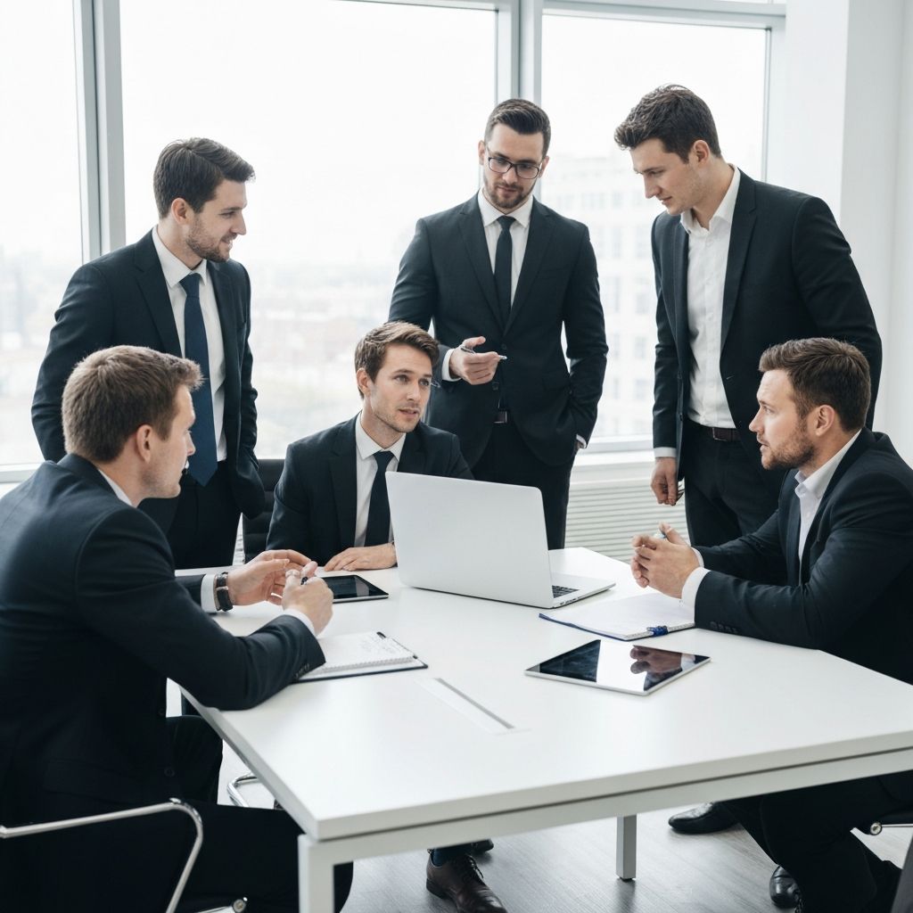 Business professionals collaborating